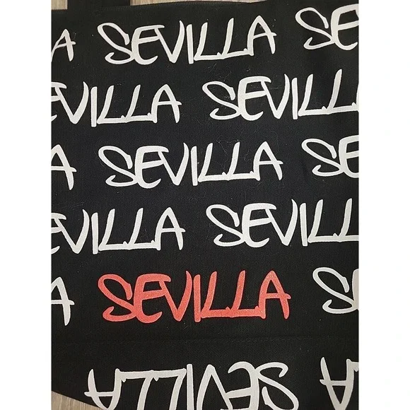 Robin Ruth Sevilla Tote Bag Zipper Closure Black Red Med - Picture 5 of 14